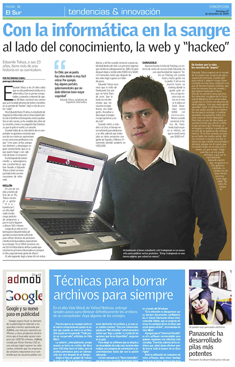 Vida 2009, With computing in his blood